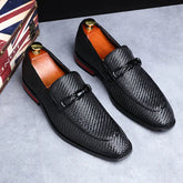 Textured Premium Oxford Loafers